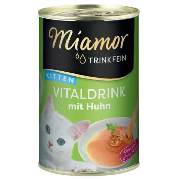 24x135ml Miamor Trinkfein Vitaldrink italkoncentrátum kiscicáknak -Kitten csirke kép