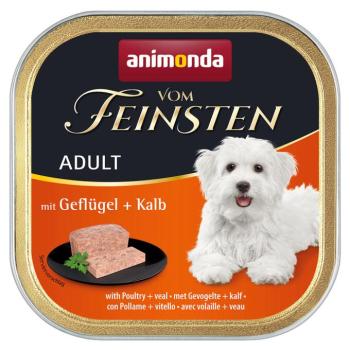 24x150g animonda vom Feinsten Adult szárnyas & borjú nedves kutyatáp kép