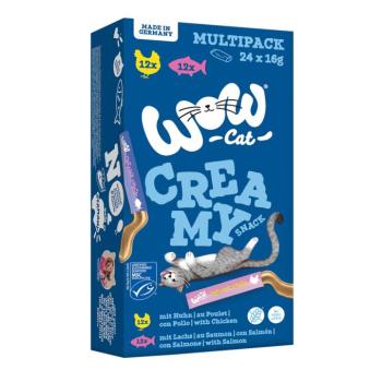 24x16g WOW Cat Creamy Snack macskasnack - Vegyes csomag (2 fajta) kép