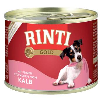 24x185g RINTI Gold Borjúdarabkák nedves kutyaeledel kép