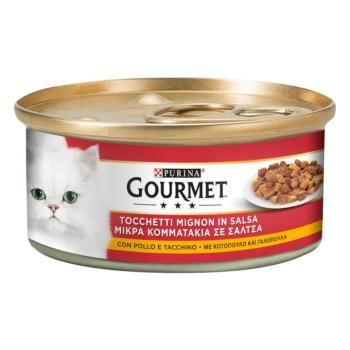 24x195g Gourmet csirke & pulyka nedves macskatáp kép