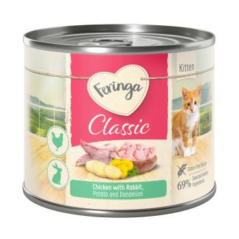 24x200g Feringa Kitten nyúl & csirke nedves macskatáp kép