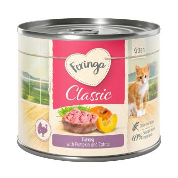 24x200g Feringa Kitten pulyka, tök & macskamenta nedves macskatáp kép