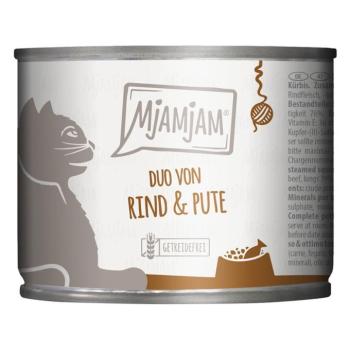 24x200g MjAMjAM Duo Ízletes Marha & pulyka nedves macskatáp kép