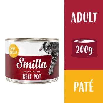 24x200g Smilla marhatál nedves macskaeledel- Marha & csirke kép