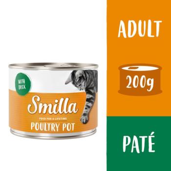 24x200g Smilla szárnyas- & haltál nedves macskatáp- Szárnyas & kacsa