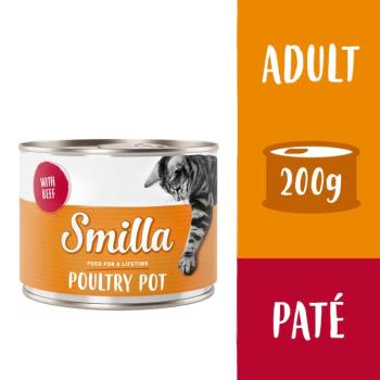 24x200g Smilla szárnyas- & haltál nedves macskatáp- Szárnyas & marha kép
