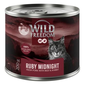 24x200g Wild Freedom Adult "Red" Ruby Midnight - sertés, marha & nyúl nedves macskatáp kép