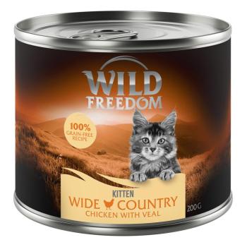 24x200g Wild Freedom Kitten Kitten "Wide Country" - borjú & csirke nedves macskatáp kép