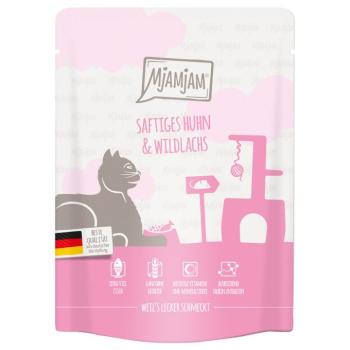 24x300g MjAMjAM Quetschie Csirke és vadlazac nedves macskatáp kép