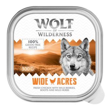 24x300g Wolf of Wilderness Adult nedves kutyatáp - Wide Acres - csirke kép
