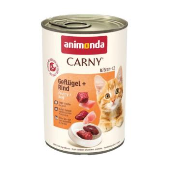 24x400g animonda Carny Kitten Szárnyas & marha nedves macskatáp kép