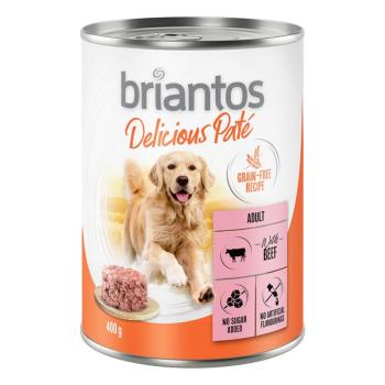 24x400g Briantos Delicious Paté Marha nedves kutyatáp kép