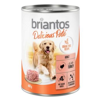 24x400g Briantos Delicious Paté pulyka nedves kutyatáp kép
