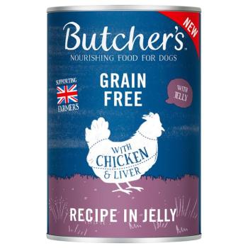24x400g Butcher's Original Csirke aszpikban gabonamentes nedves kutyatáp kép