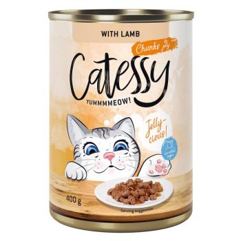 24x400g Catessy falatok bárány aszpikban gabonamentes nedves macskatáp kép