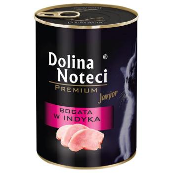 24x400g, Dolina Noteci Premium, Junior, pulykában gazdag, nedves macskaeledel, pulykában, Junior kép