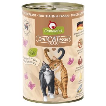 24x400g GranataPet DeliCatessen Pulyka & fácán nedves macskatáp kép