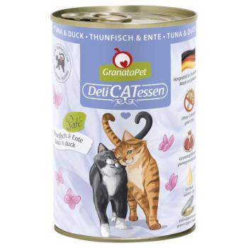24x400g GranataPet DeliCatessen Tonhal & kacsa nedves macskatáp kép