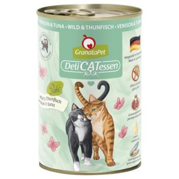 24x400g GranataPet DeliCatessen Vad & tonhal nedves macskatáp kép