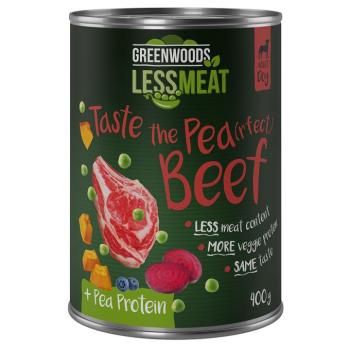 24x400g Greenwoods Less Meat Peas borsó & marha nedves kutyatáp kép