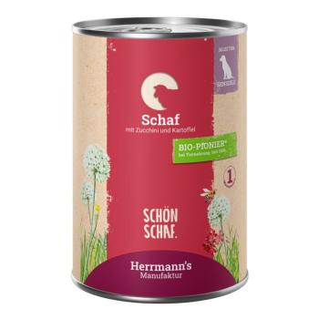 24x400g Herrmann´s Selection Sensible juh, bio cukkini & bio burgonya nedves kutyatáp kép