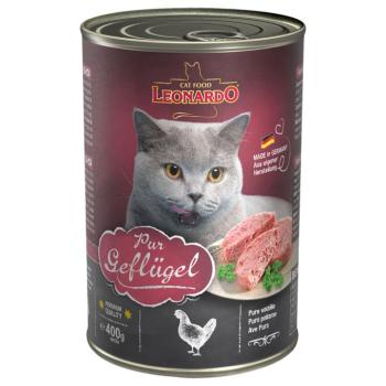 24x400g Leonardo All Meat Szárnyas pur nedves macskatáp kép