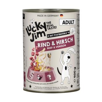 24x400g Lucky Jim Adult Marha & szarvas nedves kutyatáp kép