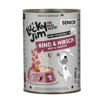 24x400g Lucky Jim Senior marha & szarvas nedves kutyatáp kép