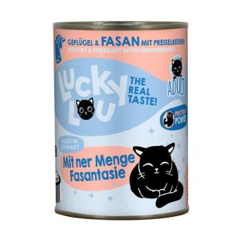 24x400g Lucky Lou Adult Szárnyas & fácán nedves macskatáp kép