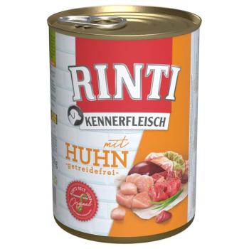 24x400g RINTI ínyenceknek nedves kutyatáp mix: csirke, borjú kép