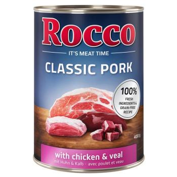24x400g Rocco Classic Pork Csirke & borjú nedves kutyatáp kép