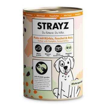 24x400g STRAYZ BIO Bio pulyka, bio sütőtök & bio rizs nedves kutyatáp kép