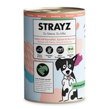 24x400g STRAYZ BIO Veggie bio lazac & bio burgonya nedves kutyatáp