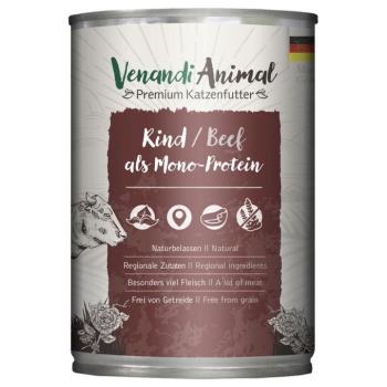 24x400g Venandi Animal Monoprotein marha nedves macskaeledel kép