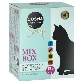 24x40g Cosma Soup nedves macskatáp-Vegyes csomag 4 változattal kép