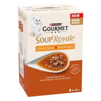 24x45g Gourmet Soup Royale húsválogatás étrend-kiegészítő eledel macskáknak kép