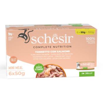 24x50g Schesir Complete Nutrition Filet tonhal & lazac aszpikban nedves macskatáp kép