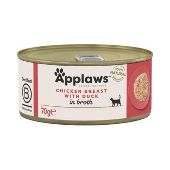 24x70g Applaws csirke & kacsa húslében nedves macskatáp kép