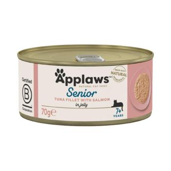 24x70g Applaws Senior tonhal & lazac nedves macskatáp kép