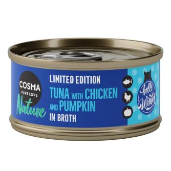 24x70g Cosma Nature téli kiadás tonhal, csirke & tök nedves macskatáp kép
