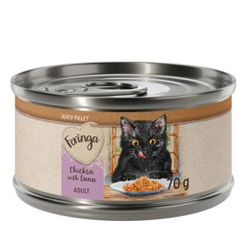 24x70g Feringa Juicy Fillet Csirke & tonhal nedves macskatáp kép