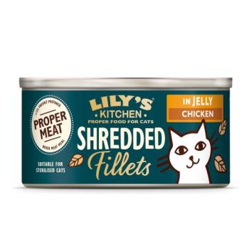 24x70g Lily's Kitchen Shredded Fillets nedves macskatáp - Csirke kép