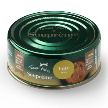 24x70g Terra Felis Soupreme kacsa étrend-kiegészítő eledel macskáknak