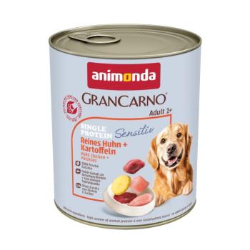 24x800g animonda GranCarno Adult Single Protein Sensitive Csirke & burgonya nedves kutyatáp kép