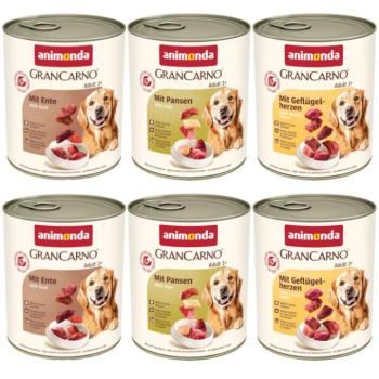 24x800g animonda GranCarno Original Adult Marha, lazac & spenót nedves kutyatáp vegyesen kép