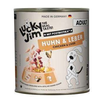 24x800g Lucky Jim Adult, csirke & máj, gazdaságos csomag, nedves kutyaeledel kép