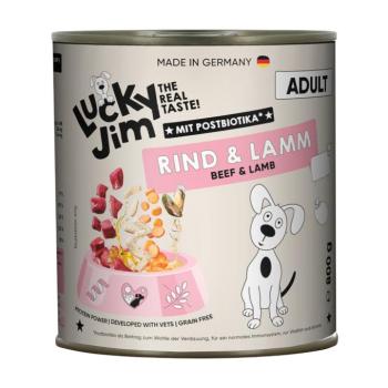 24x800g Lucky Jim Adult, marha & bárány, gazdaságos csomag, nedves kutyaeledel kép