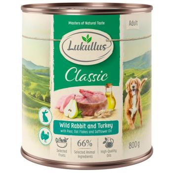 24x800g Lukullus Naturkost Adult vadnyúl & pulyka nedves kutyatáp kép