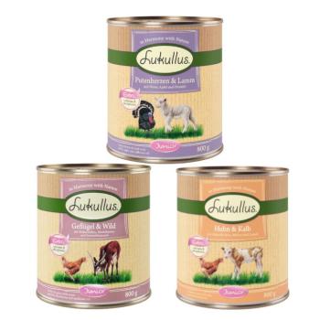 24x800g Lukullus Naturkost nedves kutyatáp Junior mix (3 változattal) kép